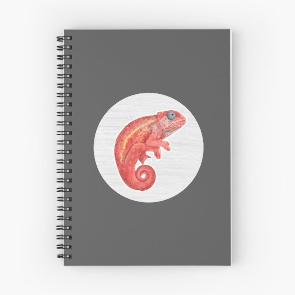 Item preview, Red Chameleon Watercolor Drawing designed and sold by LivingColorful.