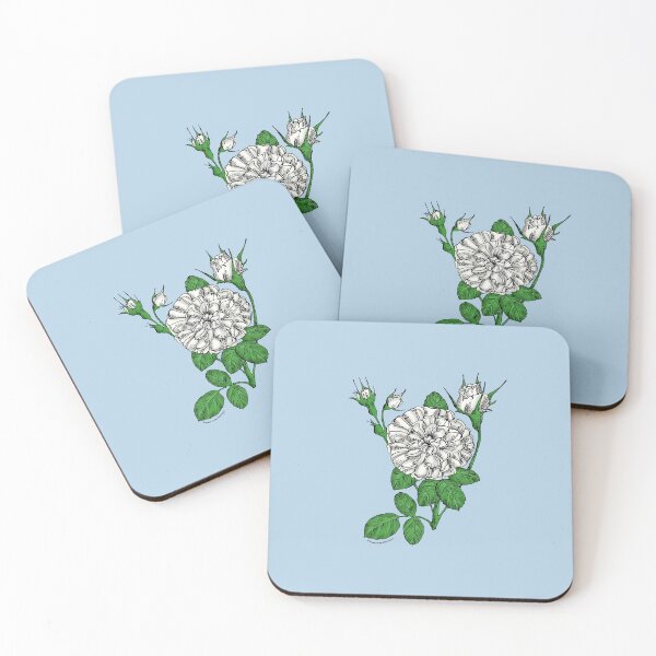 Item preview, White Rosette Rose Bloom Very Full 40+ Petals In 3+ Rows designed and sold by Rachael Taylor.