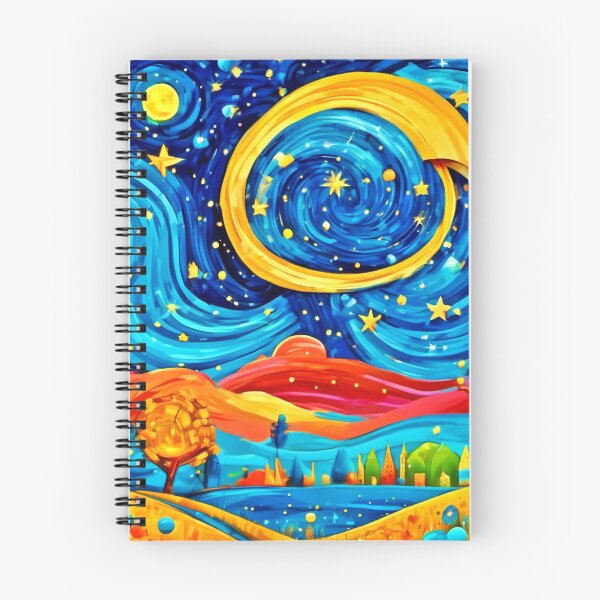 Item preview, Vibrant Starry Night Badaist Style Art designed and sold by Health And Fitness Posts e-Store.