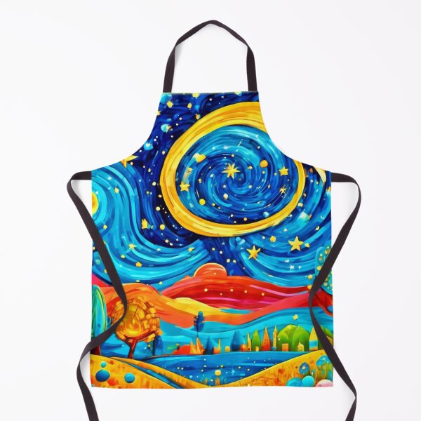 Item preview, Vibrant Starry Night Badaist Style Art designed and sold by Health And Fitness Posts e-Store.
