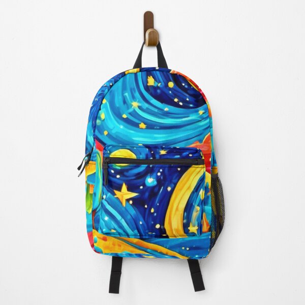 Item preview, Vibrant Starry Night Badaist Style Art designed and sold by Health And Fitness Posts e-Store.