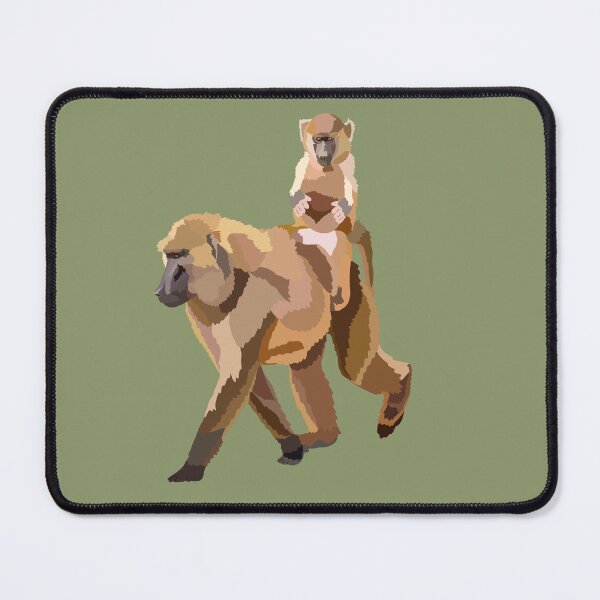 Item preview, O is for Olive Baboon , Olive Baboon – African Savanna Primate Wildlife Illustration designed and sold by PrettylittlepastelUk.