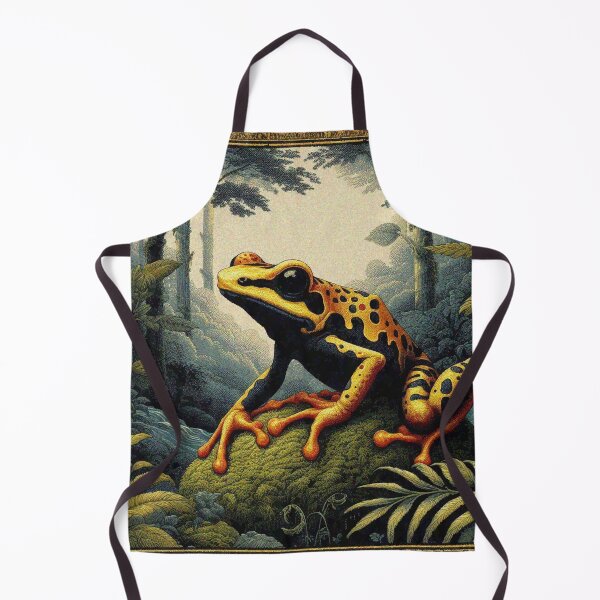 Item preview, Dark Yellow Dart Frog in Mossy Forest designed and sold by Illuministique.
