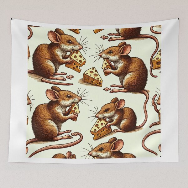 Item preview, mouse eating cheese wallpaper style designed and sold by caroldarlene.