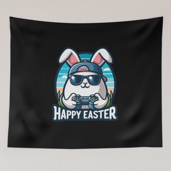 Item preview, "Video Game Bunny Eggs Happy Easter Day" Graphic Tee designed and sold by AI-volution.