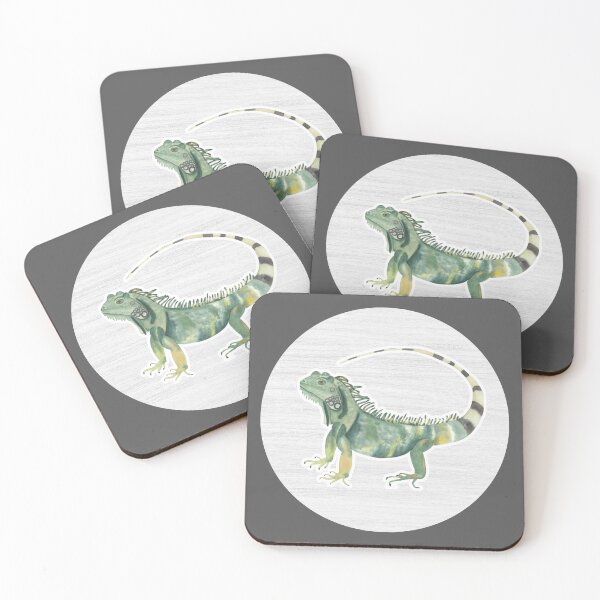 Item preview, Green Iguana Watercolor Drawing designed and sold by LivingColorful.