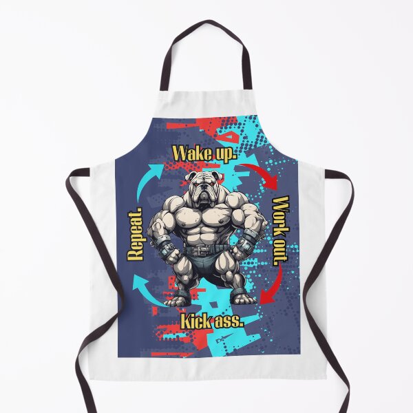 Item preview, muscle bulldog workout quote No.3 designed and sold by DigiArtNDesign.