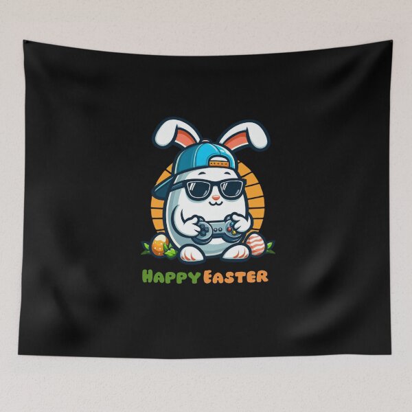 Item preview, "Video Game Bunny Eggs Happy Easter Day" Festive Tee designed and sold by AI-volution.