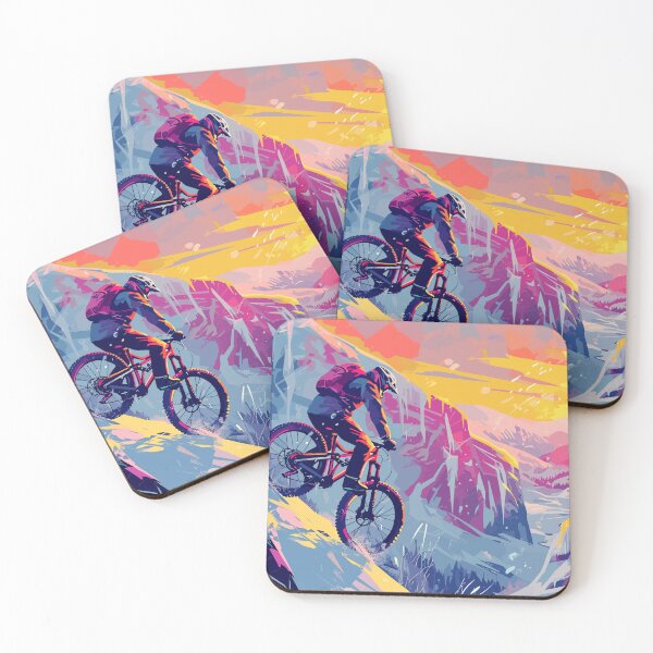 Item preview, Winter MTB Downhill Rider Sunset designed and sold by Cedinho.