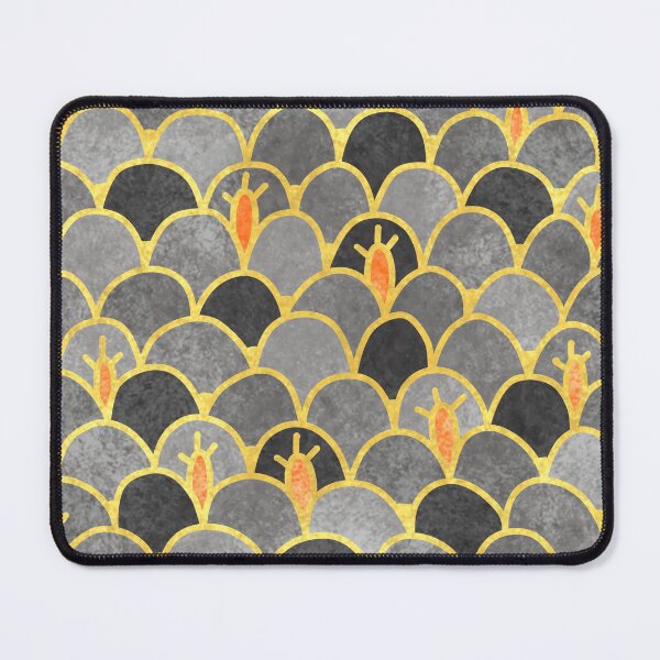 Item preview, Silver Mounds With Golden Orange Cactus Earthy Pattern designed and sold by Ananamorph Art @Nana Totem Wolfe.