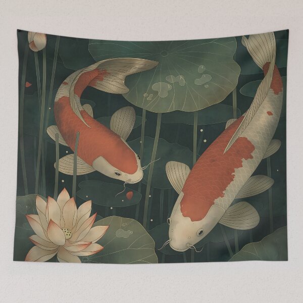 Item preview, Koi Dance among Lotus designed and sold by unimuse.