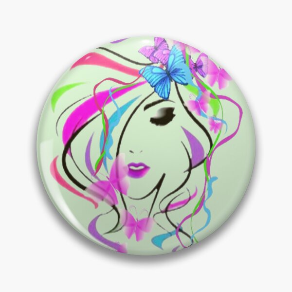 Item preview, Butterfly Lady,  Bohemian design, Abstraction, bold colorful abstract playful design inspired by nature designed and sold by Adri Barnard.
