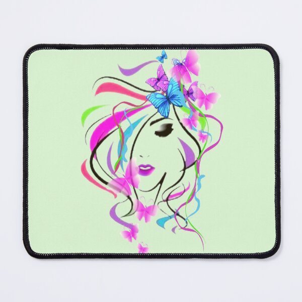 Item preview, Butterfly Lady, Bohemian design, Abstraction, bold colorful abstract playful design inspired by nature designed and sold by Adri Barnard.