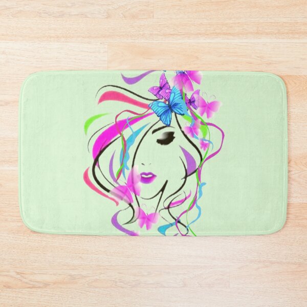 Item preview, Butterfly Lady,  Bohemian design, Abstraction, bold colorful abstract playful design inspired by nature designed and sold by Adri Barnard.