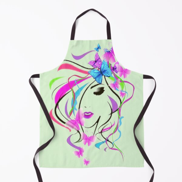 Item preview, Butterfly Lady,  Bohemian design, Abstraction, bold colorful abstract playful design inspired by nature designed and sold by Adri Barnard.