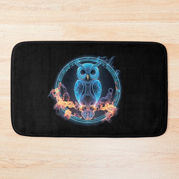 Item preview, Neon owl in a circle, in flames designed and sold by MagelliShop.