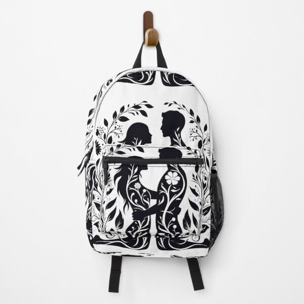 Item preview, Monochrome Elegance Nature's Embrace in Artistic Silhouette designed and sold by ArtComixHaven.
