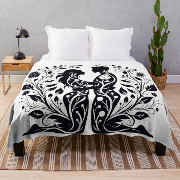 Item preview, Monochrome Elegance Nature's Embrace in Artistic Silhouette designed and sold by ArtComixHaven.