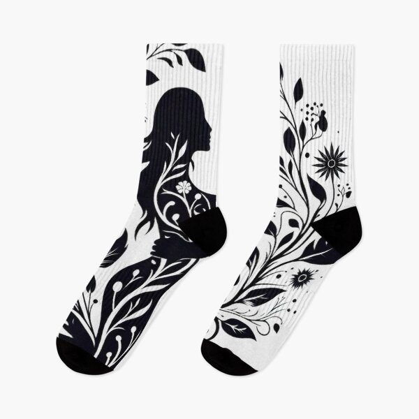 Item preview, Monochrome Elegance Nature's Embrace in Artistic Silhouette designed and sold by ArtComixHaven.