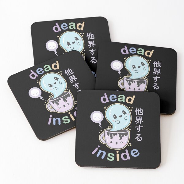 Item preview, Dead Inside Coffee Ghost - Kawaii Krypt designed and sold by KawaiiKrypt.