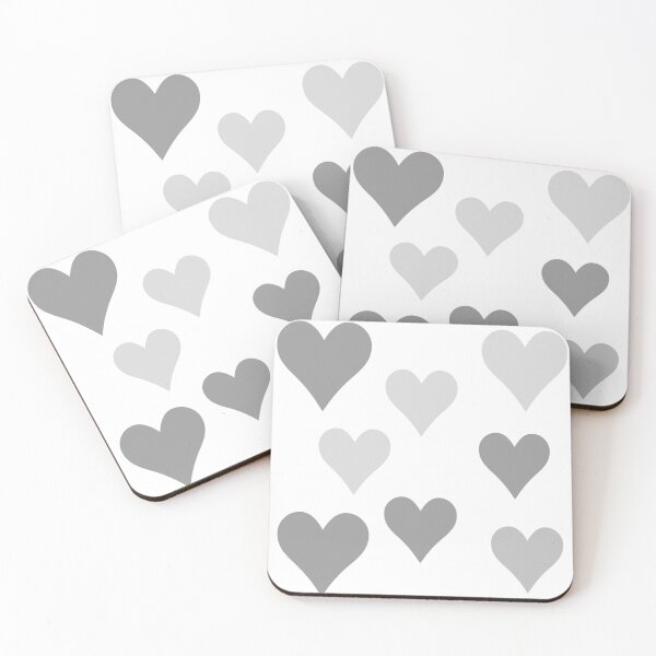 Item preview, Grey Hearts-  Cool Grey Heart Pattern designed and sold by EWNDesigns.