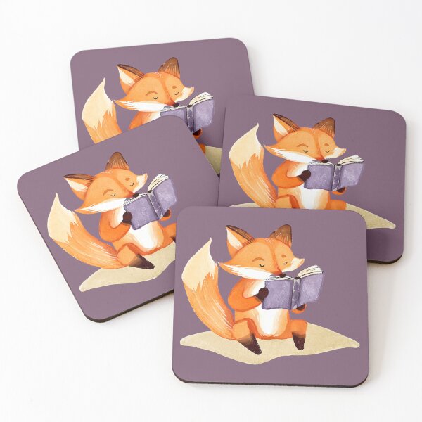 Item preview, Cute Watercolor Fox Reading a Book designed and sold by FarmOfCuties.