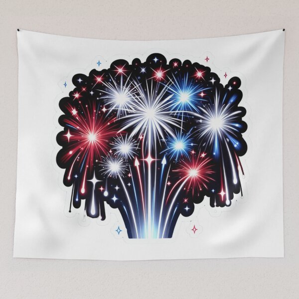 Item preview, fireworks red, white and blue designed and sold by caroldarlene.