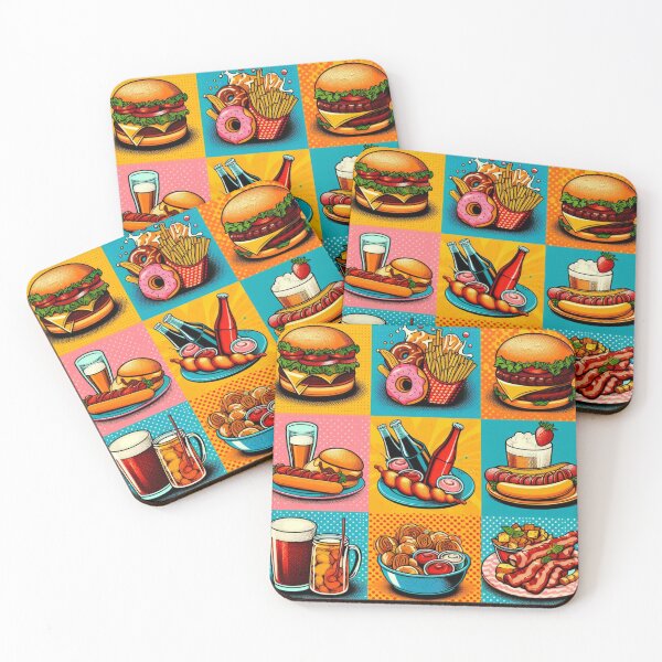 Item preview, Pop Art Fast Feast: Retro Food Design designed and sold by StickerStudio27.