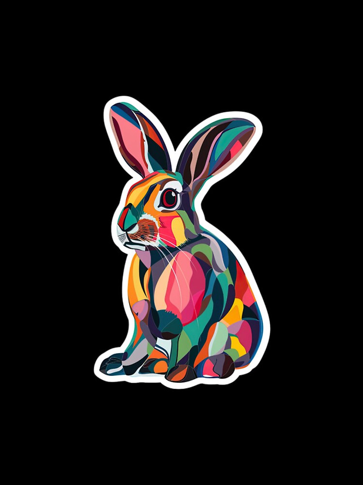 Thumbnail 4 of 4, iPhone Case, Abstract Rabbit Vector designed and sold by HammiltenJohn.