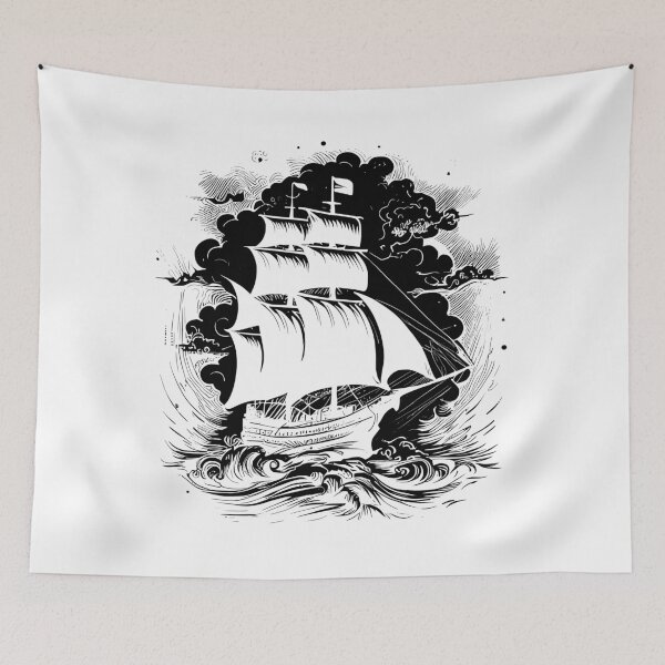 Item preview, Evening cruise, blue sky, Sail Lovers, Ship Lovers, Boat, Sailing designed and sold by DeCodeArtShop.
