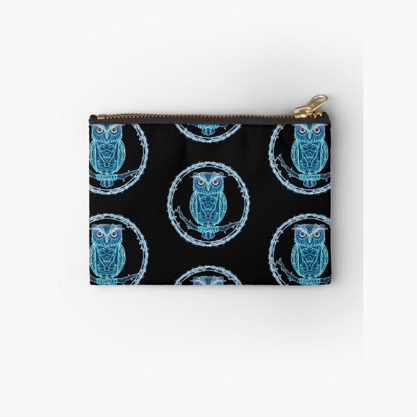 Item preview, A neon owl in a neon circle on a branch designed and sold by MagelliShop.