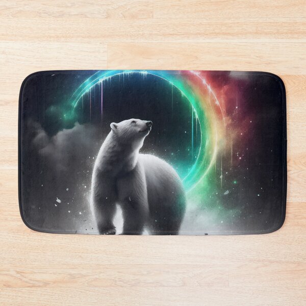 Item preview, Monochromatic Polar Bear Within Rainbow Color Splash designed and sold by TomFrontierArt.