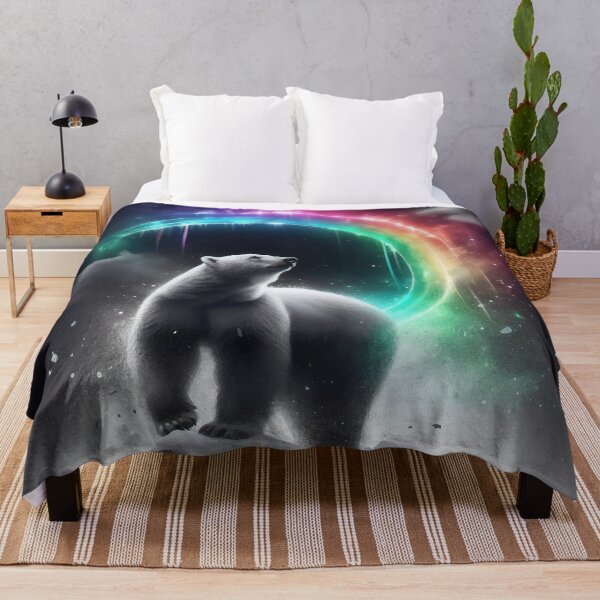 Item preview, Monochromatic Polar Bear Within Rainbow Color Splash designed and sold by TomFrontierArt.