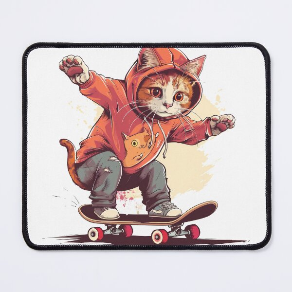 Item preview, cat riding skateboard designed and sold by javierparra.