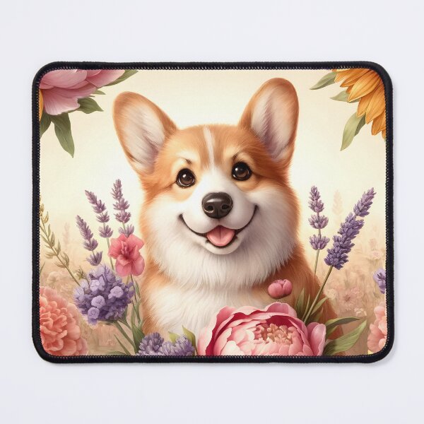 Item preview, Joyful Corgi in Bloom designed and sold by digiscapeart.