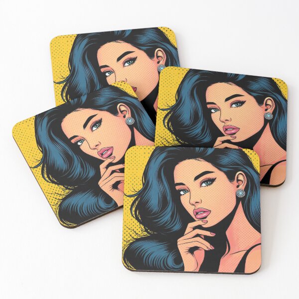 Item preview, Pop Femme Elegance: Women in Vibrant Pop Art designed and sold by StickerStudio27.