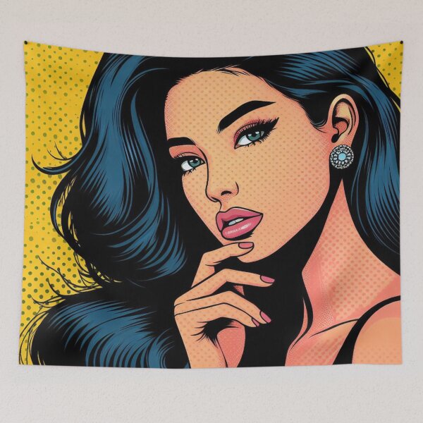 Item preview, Pop Femme Elegance: Women in Vibrant Pop Art designed and sold by StickerStudio27.