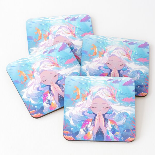 Item preview, Aquatic Serenity Prayer Anime Girl designed and sold by bubblegoth.