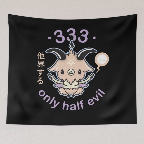 Item preview, 333 Only Half Evil Baphomet - Kawaii Krypt designed and sold by KawaiiKrypt.