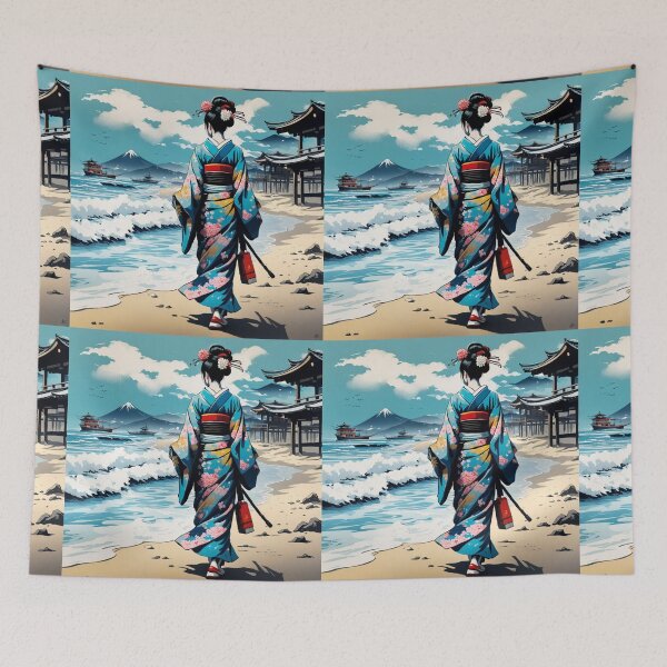Item preview, Unique Geisha on the beach designed and sold by Coolparrotgirl.