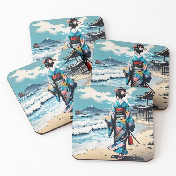 Item preview, Unique Geisha on the beach designed and sold by Coolparrotgirl.