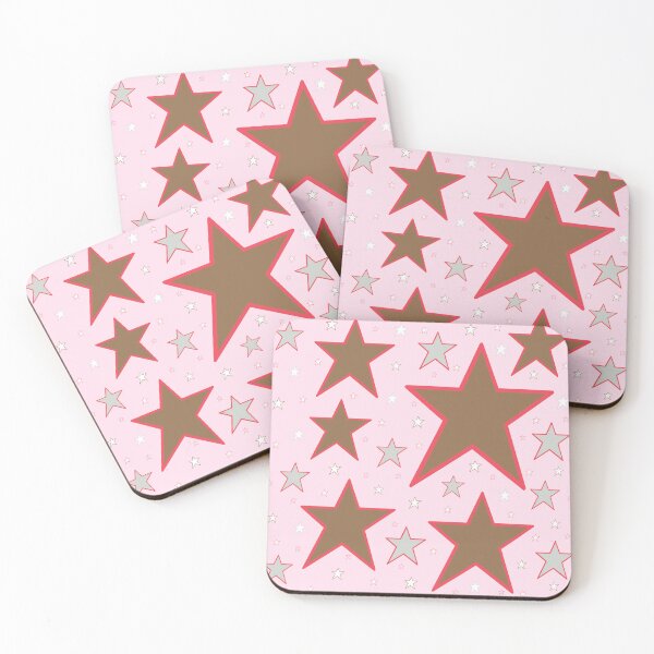 Item preview, Gold and Silver and Pink stars pattern  designed and sold by zanydoodles.