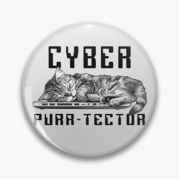 Item preview, CYBER PURR-TECTOR | Cyber Security Cat designed and sold by RR-Arts.