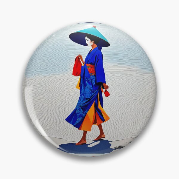 Item preview, Modern Geisha on the beach grey sand  designed and sold by Coolparrotgirl.