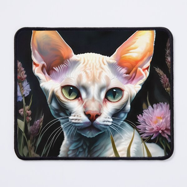Item preview, Devon Rex Cat Flowers Grass  designed and sold by Previsionart.