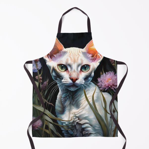 Item preview, Devon Rex Cat Flowers Grass  designed and sold by Previsionart.