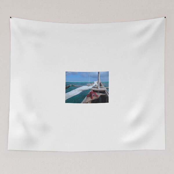 Item preview, Lone Red Starfish on a wooden dhow 1 designed and sold by exploramum.