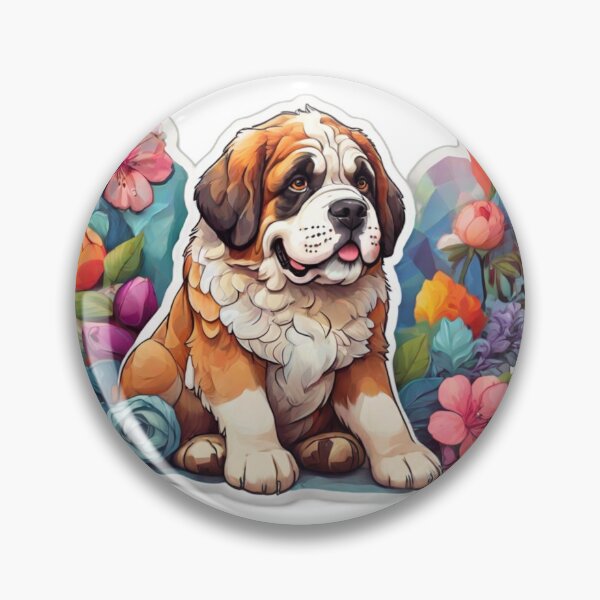 Item preview, Springtime St Bernard designed and sold by NeatThingLover.