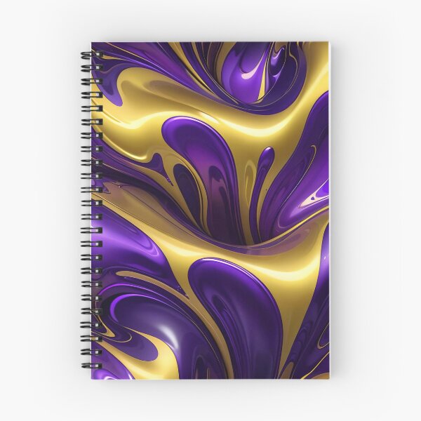 Item preview, Abstract Gold And Purple Fluid Pattern designed and sold by TheArtOfPat.
