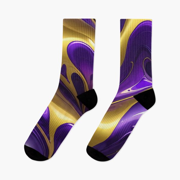 Item preview, Abstract Gold And Purple Fluid Pattern designed and sold by TheArtOfPat.
